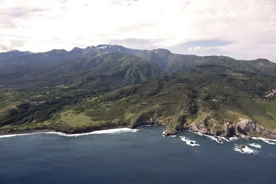 A coastline seen from above